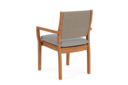Lloyd Flanders - Teak Loom Back Teak Dining Armchair In French Beige Finish With Remy Shadow Fabric - 2862010072004 view 2