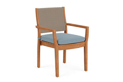 Lloyd Flanders - Teak Loom Back Teak Dining Armchair In French Beige Finish With Unearth Mist Fabric - 2862010072068 view 1