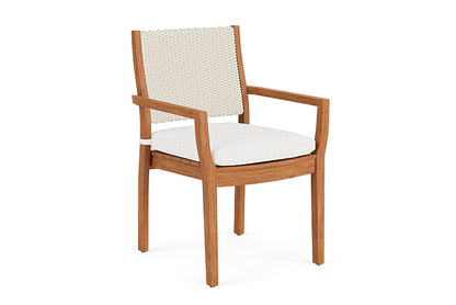 Lloyd Flanders - Teak Loom Back Teak Dining Armchair In Ivory Finish With Friendly Natural Fabric - 2862010462042 view 1