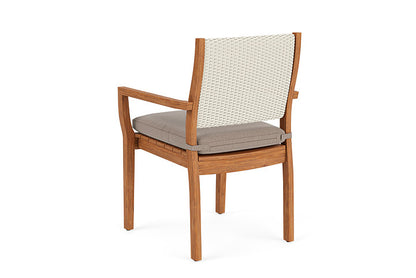 Lloyd Flanders - Teak Loom Back Teak Dining Armchair In Ivory Finish With Remy Pebble Fabric - 2862010462002 view 2