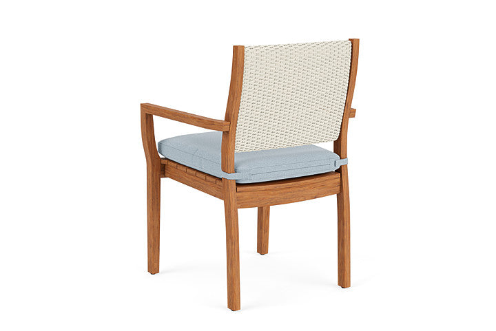 Lloyd Flanders - Teak Loom Back Teak Dining Armchair In Ivory Finish With Unearth Dew Fabric - 2862010462084 view 2