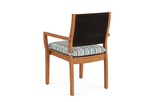 Lloyd Flanders - Teak Loom Back Teak Dining Armchair In Mink Finish With Ilona Resort Fabric - 2862010752069 view 2