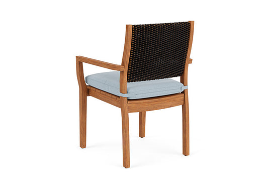 Lloyd Flanders - Teak Loom Back Teak Dining Armchair In Mink Finish With Unearth Dew Fabric - 2862010752084 view 2
