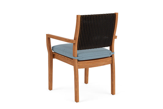 Lloyd Flanders - Teak Loom Back Teak Dining Armchair In Mink Finish With Unearth Mist Fabric - 2862010752068 view 2