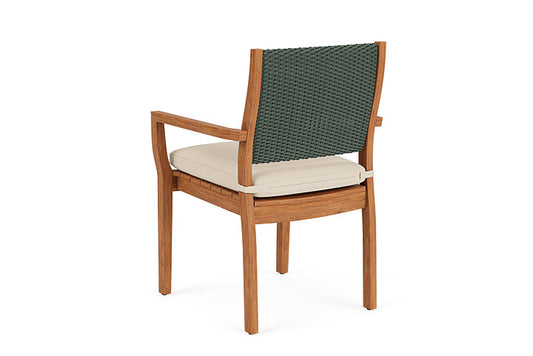 Lloyd Flanders - Teak Loom Back Teak Dining Armchair In Spruce Finish With Callen Pearl Fabric - 2862010302021 view 2