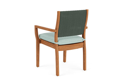 Lloyd Flanders - Teak Loom Back Teak Dining Armchair In Spruce Finish With Demo Mist Fabric - 286201030066 view 2