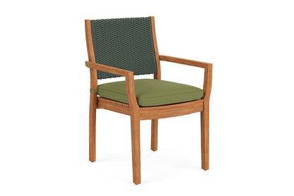 Lloyd Flanders - Teak Loom Back Teak Dining Armchair In Spruce Finish With Reflections Grass Fabric - 2862010302051 view 1