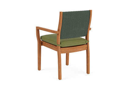 Lloyd Flanders - Teak Loom Back Teak Dining Armchair In Spruce Finish With Reflections Grass Fabric - 2862010302051 view 2