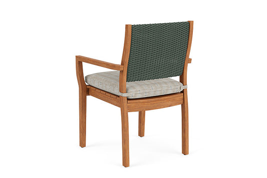 Lloyd Flanders - Teak Loom Back Teak Dining Armchair In Spruce Finish With Romulo Mineral Fabric - 2862010302050 view 2