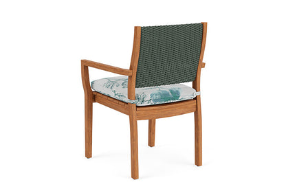 Lloyd Flanders - Teak Loom Back Teak Dining Armchair In Spruce Finish With Serena Floral Mist Fabric - 2862010302078 view 2