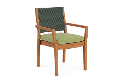 Lloyd Flanders - Teak Loom Back Teak Dining Armchair In Spruce Finish With Unearth Spring Fabric - 2862010302067 view 1