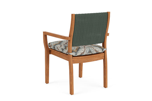 Lloyd Flanders - Teak Loom Back Teak Dining Armchair In Spruce Finish With Yoko Mist Fabric - 286201030727 view 2