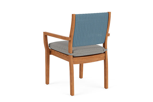 Lloyd Flanders - Teak Loom Back Teak Dining Armchair In Stillwater Finish With Rumba Nickel Fabric - 2862010152011 view 2