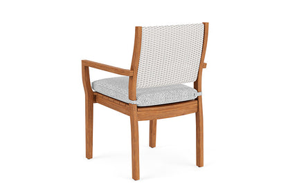 Lloyd Flanders - Teak Loom Back Teak Dining Armchair In White Finish With Burson Domino Fabric - 2862010012035 view 2
