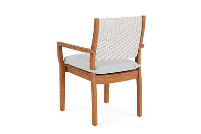 Lloyd Flanders - Teak Loom Back Teak Dining Armchair In White Finish With Reflections Ice Fabric - 2862010012052 view 2