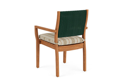 Lloyd Flanders - Teak Loom Back Teak Dining Armchair In Woodland Finish With Amber Waves Fabric - 2862010252044 view 2