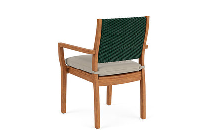 Lloyd Flanders - Teak Loom Back Teak Dining Armchair In Woodland Finish With Callen Driftwood Fabric - 2862010252023 view 2