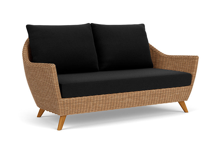 Lloyd Flanders - Tobago Loveseat In Hyacinth Finish With Canvas Black Fabric - 426050093157 view 1