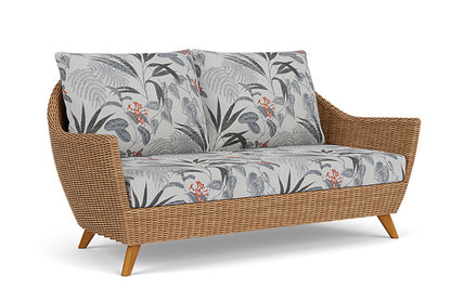 Lloyd Flanders - Tobago Loveseat In Hyacinth Finish With Delicate Botanical Slate Fabric - 4260500932076 view 1