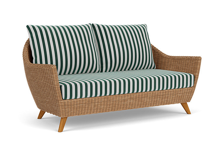 Lloyd Flanders - Tobago Loveseat In Hyacinth Finish With Safari/White Stripe Fabric - 426050093269 view 1