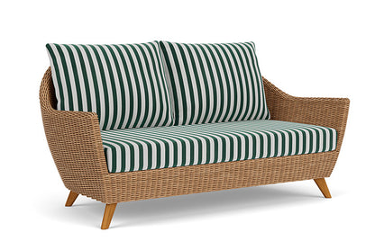 Lloyd Flanders - Tobago Loveseat In Hyacinth Finish With Safari/White Stripe Fabric - 426050093269 view 1