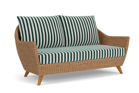Lloyd Flanders - Tobago Loveseat In Hyacinth Finish With Safari/White Stripe Fabric - 426050093269 view 1