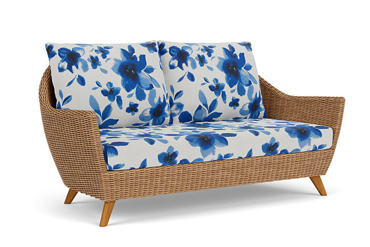 Lloyd Flanders - Tobago Loveseat In Hyacinth Finish With Watercolor Blossom Capri Fabric - 426050093672 view 1