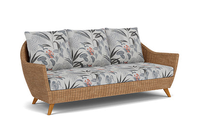 Lloyd Flanders - Tobago Sofa In Hyacinth Finish With Delicate Botanical Slate Fabric - 4260550932076 view 1