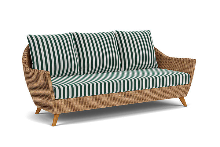 Lloyd Flanders - Tobago Sofa In Hyacinth Finish With Safari/White Stripe Fabric - 426055093269 view 1