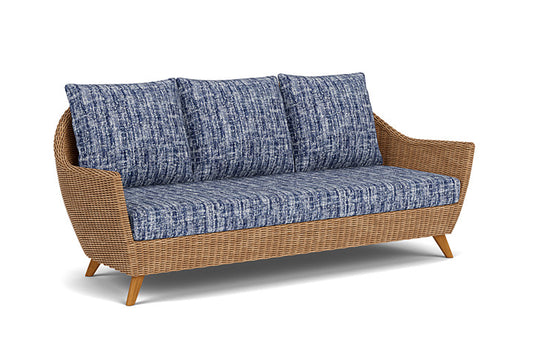 Lloyd Flanders - Tobago Sofa In Hyacinth Finish With Visions Cobalt Fabric - 426055093683 view 1