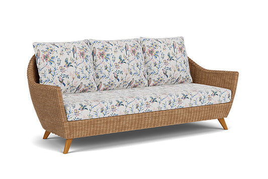 Lloyd Flanders - Tobago Sofa In Hyacinth Finish With Whimsical Bird Song Fabric - 4260550932080 view 1