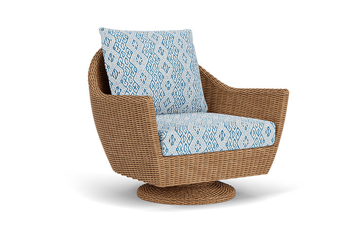 Lloyd Flanders - Tobago Swivel Rocker Lounge Chair In Hyacinth Finish With Aman Capri Fabric - 4260810931800 view 1