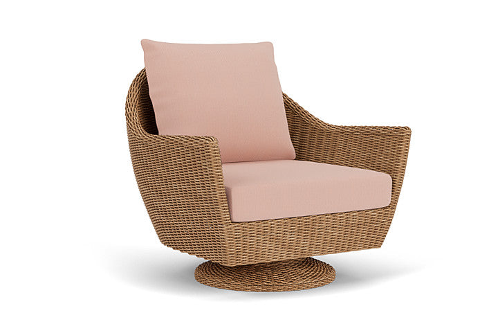 Lloyd Flanders - Tobago Swivel Rocker Lounge Chair In Hyacinth Finish With Azulu Clay Fabric - 4260810932033 view 1