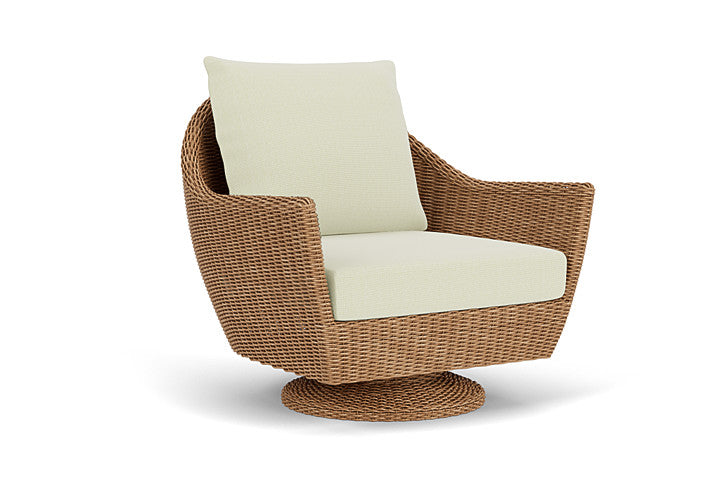 Lloyd Flanders - Tobago Swivel Rocker Lounge Chair In Hyacinth Finish With Bamboo Bay Meadow Fabric - 4260810932060 view 1