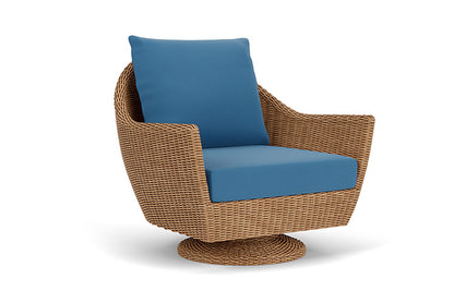 Lloyd Flanders - Tobago Swivel Rocker Lounge Chair In Hyacinth Finish With Bamboo Bay Sky Fabric - 4260810932007 view 1