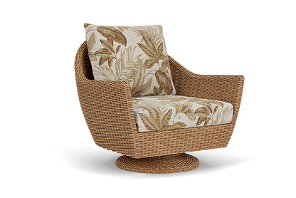 Lloyd Flanders - Tobago Swivel Rocker Lounge Chair In Hyacinth Finish With Botanic Willow Fabric - 426081093164 view 1