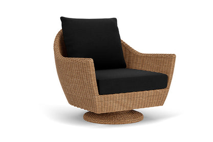Lloyd Flanders - Tobago Swivel Rocker Lounge Chair In Hyacinth Finish With Canvas Black Fabric - 426081093157 view 1