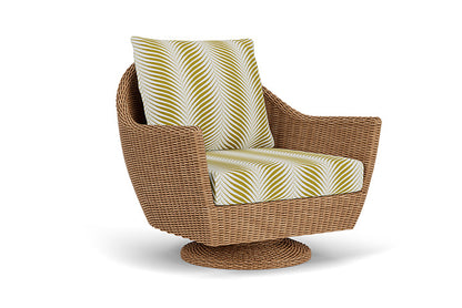 Lloyd Flanders - Tobago Swivel Rocker Lounge Chair In Hyacinth Finish With Clock Out Dew Fabric - 4260810932083 view 1