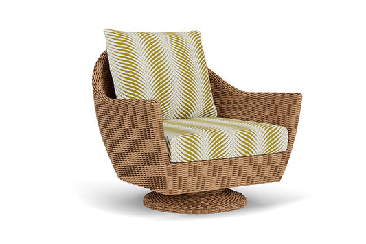 Lloyd Flanders - Tobago Swivel Rocker Lounge Chair In Hyacinth Finish With Clock Out Dew Fabric - 4260810932083 view 1