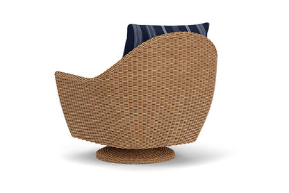 Lloyd Flanders - Tobago Swivel Rocker Lounge Chair In Hyacinth Finish With Consider Indigo Fabric - 4260810931969 view 2