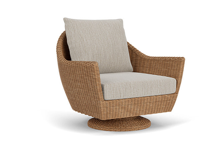Lloyd Flanders - Tobago Swivel Rocker Lounge Chair In Hyacinth Finish With Friendly Flax Fabric - 4260810932026 view 1