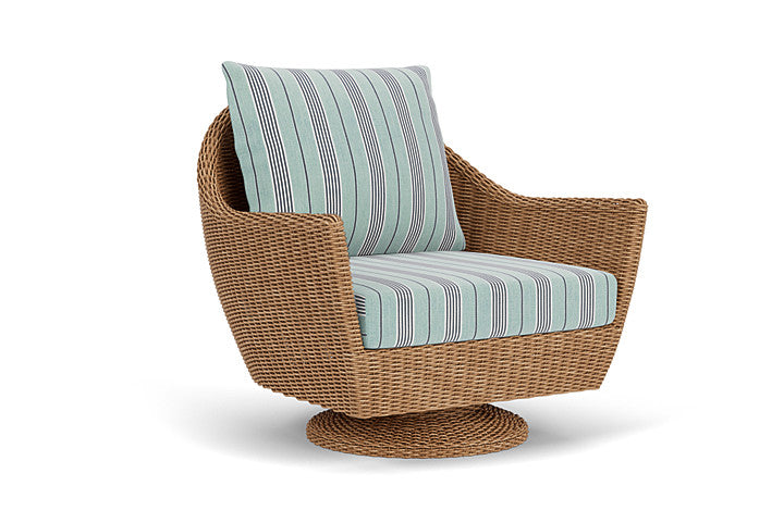 Lloyd Flanders - Tobago Swivel Rocker Lounge Chair In Hyacinth Finish With Hansen Seaglass Fabric - 4260810931926 view 1