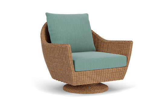 Lloyd Flanders - Tobago Swivel Rocker Lounge Chair In Hyacinth Finish With Loveboat Mint Fabric - 4260810932010 view 1