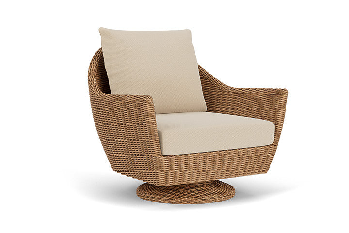 Lloyd Flanders - Tobago Swivel Rocker Lounge Chair In Hyacinth Finish With Raindrop Almond Fabric - 4260810932055 view 1