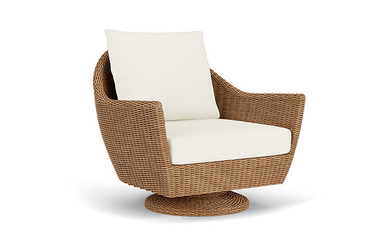 Lloyd Flanders - Tobago Swivel Rocker Lounge Chair In Hyacinth Finish With Sailcloth Salt Fabric - 426081093890 view 1