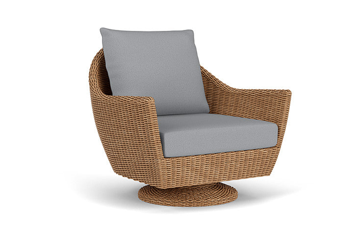 Lloyd Flanders - Tobago Swivel Rocker Lounge Chair In Hyacinth Finish With Sandberg Pewter Fabric - 4260810932029 view 1