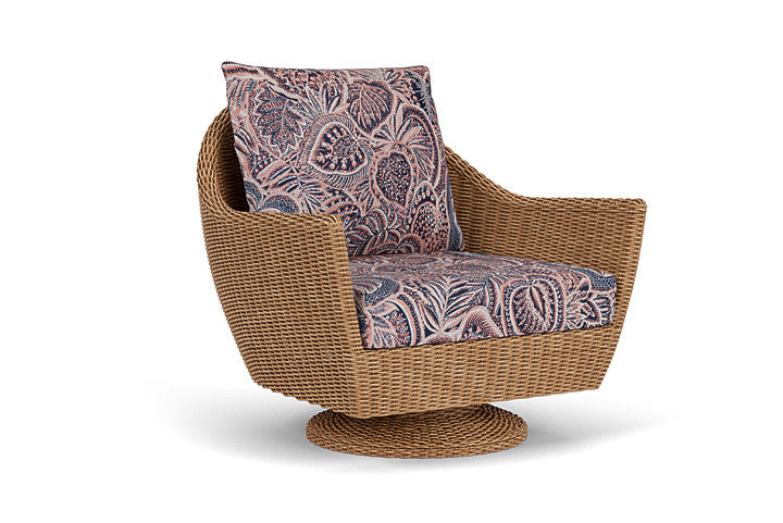 Lloyd Flanders - Tobago Swivel Rocker Lounge Chair In Hyacinth Finish With Sensiblity Splendor Fabric - 4260810932082 view 1