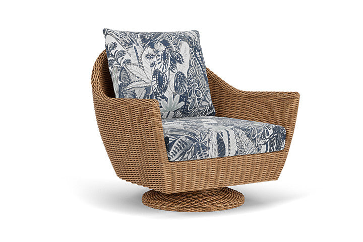 Lloyd Flanders - Tobago Swivel Rocker Lounge Chair In Hyacinth Finish With Wayfarer Mist Fabric - 4260810932074 view 1