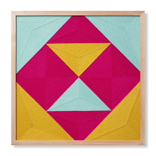 Loloi - Fair and Square Pink / Gold 2 x 2 Wall Art - AW0220FARSQPIGOA029 veiw 1