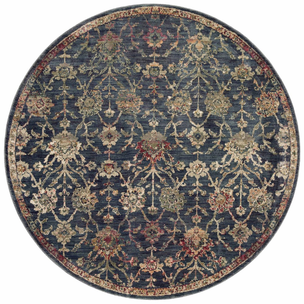 Loloi - Giada Navy / Multi 3-2in x 3-2in Round Accent Rug - GIADGIA-05NVML320R view 1